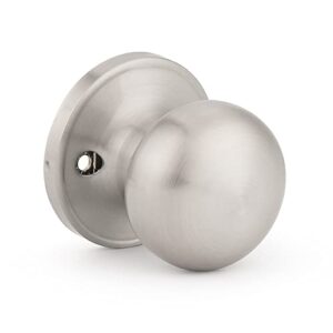 mengico 1 pack modern door knob,satin nickel door handle lock,door handle left or right handing door knob，dummy door handle