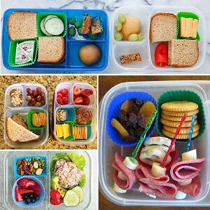 Cadeya 60 Pcs Silicone Lunch Box Dividers, Bento Lunch Box Dividers with Food Picks for Lunch Containers Accessories