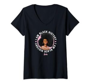 barbie - i am black history v-neck t-shirt