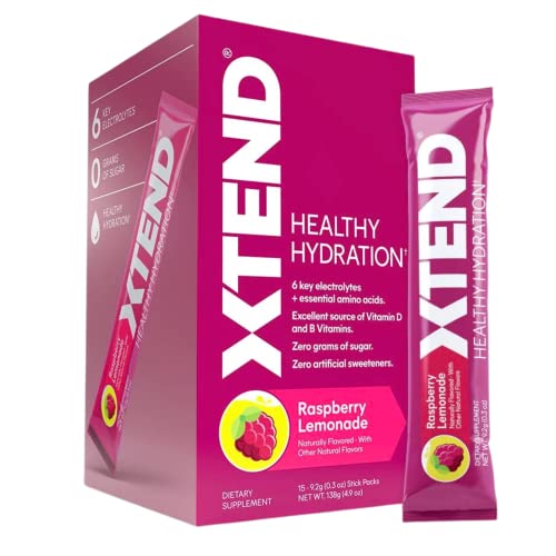 XTEND Healthy Hydration | Superior Hydration Powder Packets | Electrolyte Drink Mix | 3 Essential Amino Acids | NSF Certified for Sport | 15 Sticks,