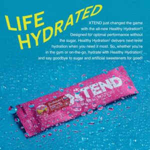 XTEND Healthy Hydration | Superior Hydration Powder Packets | Electrolyte Drink Mix | 3 Essential Amino Acids | NSF Certified for Sport | 15 Sticks,