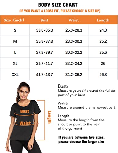 ADOME Workout Tops for Women Short Sleeve Athletic Shirts Yoga Tops Active Wear Outfits Gym Clothes for Hiking Running Shirt