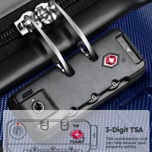 Luggage 3 Piece Sets Hard Shell Luggage Set Spinner Wheels, TSA Lock, 20 24 28 inch Travel Suitcase Sets, Dark Blue