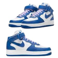 nike air force 1 '07 mid women's shoes (white/military blue-sail-doll, us_footwear_size_system, adult, women, numeric, medium, numeric_11_point_5)