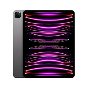 apple ipad pro 12.9-inch (6th generation): with m2 chip, liquid retina xdr display, 128gb, wi-fi 6e + 5g cellular, 12mp front/12mp and 10mp back cameras, face id, all-day battery life – space gray