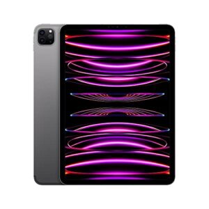 apple ipad pro 11-inch (4th generation): with m2 chip, liquid retina display, 256gb, wi-fi 6e + 5g cellular, 12mp front/12mp and 10mp back cameras, face id, all-day battery life – space gray