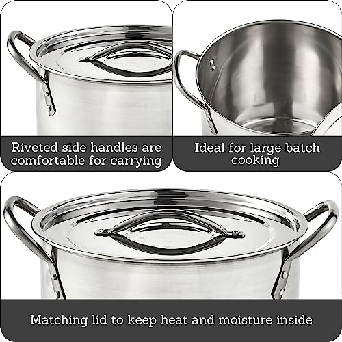 IMUSA 8 Quart Stainless Steel Stock Pot with Lid