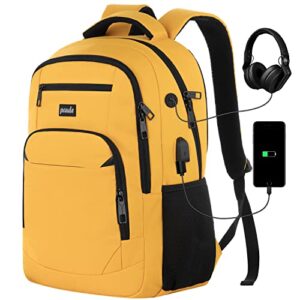 paude backpack school,backpack laptop,bookbag for teens 15.6 inch college backpack for university business work travel,orange