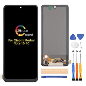 a-mind for xiaomi redmi note 10 4g/10s 4g screen replacement amoled m2101k7ai,m2101k7ag lcd display 6.43 inch touch digitizer full assembly repair kits with tools(not for 5g)