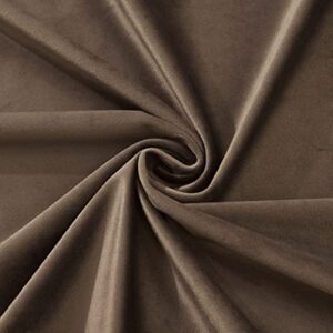 Royal Tradition Velvet Heavyweight Grommet Top Window Curtains, Set of 2 (52" Wx84 L) Solid Panels, Taupe