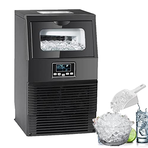 SMETA Commercial Ice Maker Commercial Sonic Ice Maker Nugget Ice Machine Clear Ice 66 Lbs in 24 hrs with 8 lbs Ice Storage Capacity