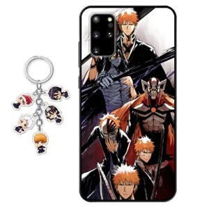 case for samsung galaxy note 10 plus, anime manga design soft silicone cover handsome cool phone case for samsung note 10 plus (with cute figure keychain)