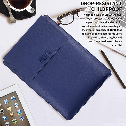 Padded Laptop Case Inner Pu Leather Bag Stylish Versatile Cheap Thin Sleeve Compatible with 13-13.3-14-15 Inch Case (black13-13.3in)