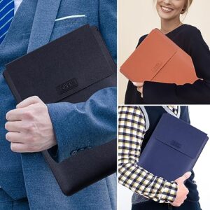 Padded Laptop Case Inner Pu Leather Bag Stylish Versatile Cheap Thin Sleeve Compatible with 13-13.3-14-15 Inch Case (black13-13.3in)