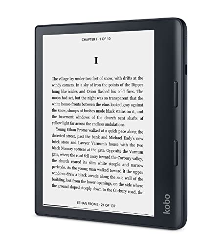 Kobo Sage eReader Bundle with Black PowerCover and AC Adapter | 8" HD Touchscreen | Waterproof | Bluetooth | WiFi | 32GB (Sage + PowerCover + AC)