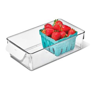 oxo good grips fridge organization bin 5 in x 10 in - for berry bins, yogurt cups and more