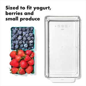 OXO Good Grips Fridge Organization Bin 5 in x 10 in - for Berry Bins, Yogurt Cups and More