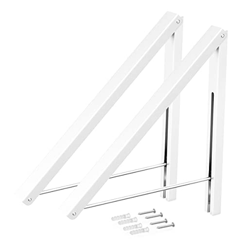 Anjuer Drying Rack Wall Mounted Clothes Hanger Folding Wall Coat Racks Aluminum Home Storage Organiser Space Savers