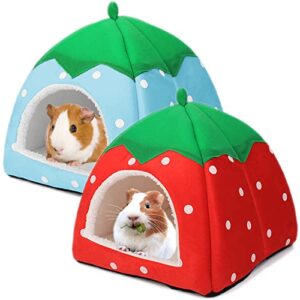 tierecare guinea pig hideout 2 pack guinea pig bed hamster house cage accessories cozy hide-out for hedgehog ferret chinchilla&other small animals