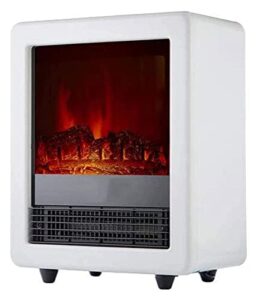 trnni electric fireplace is used for portable heater electric fireplace stove heater 2000w with adjustable thermostat control & fire flame effect (color : white)