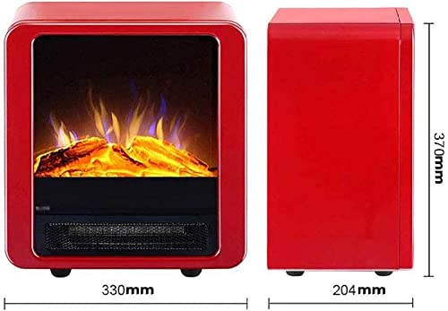 Trnni Electric Fireplace is Used for Portable Heater Electric Fireplace Stove Heater 2000W with Adjustable Thermostat Control & Fire Flame Effect (Color : White)