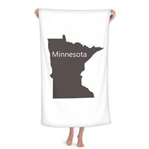 minnesota america usa map outline throw blanket soft warm flannel