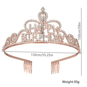 FGSS Birthday Rhinestone Tiaras-and-Crowns Crystal Headband - Womens Birthday Queen Princess Crown Hair Accessories