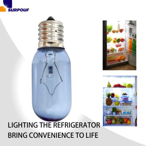 SURPOUF 241552802 297048600 7297048600 (40W) LED Light Bulb for Refrigerator Compatible with Electrolux Frigidaire Kenmore Refrigerator Replace AH976993 EA976993 PS976993 1056577 AP3770086