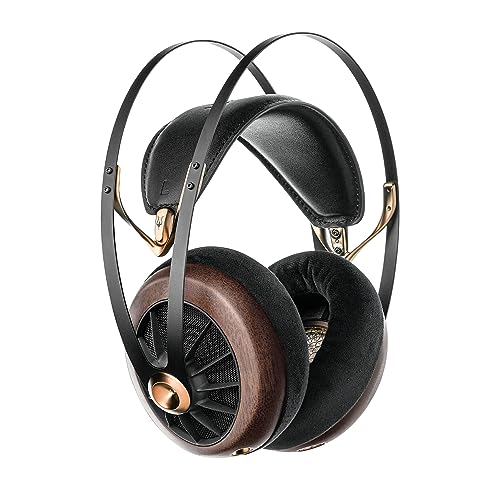 MEZE AUDIO 109 Pro | Wired Wooden Open-Back Headset for Audiophiles | Over-Ear Headphones with Self Adjustable Headband