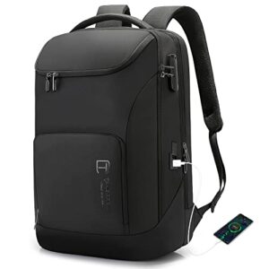 tangcorle business laptop backpack anti theft backpacks with lock fit 17.3 inch laptop usb charing port water resistant casual daypack for men & women…