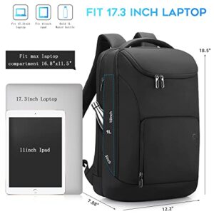TANGCORLE Business Laptop Backpack Anti Theft Backpacks with Lock Fit 17.3 inch Laptop USB Charing Port Water Resistant Casual Daypack for Men & Women…
