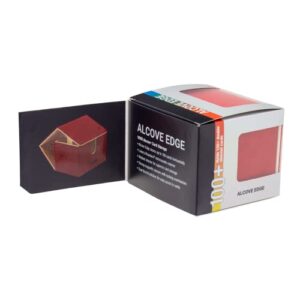 Ultra Pro - Vivid Alcove Edge Deck Box (Red) - Protect and Store up to 100 Double Sleeves Standard Size Cards, Perfect for Sports Cards, Gaming Cards & Collectible Trading Cards