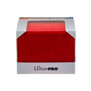 Ultra Pro - Vivid Alcove Edge Deck Box (Red) - Protect and Store up to 100 Double Sleeves Standard Size Cards, Perfect for Sports Cards, Gaming Cards & Collectible Trading Cards