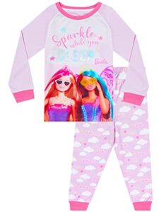 barbie girls' pajamas 7 pink