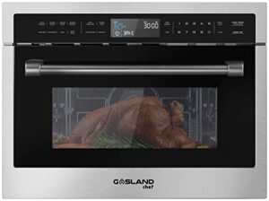 built in microwave, gasland chef bmd1602s 24 inch built-in convenction microwave oven with 1.6 cu. ft capacity, 1000 watt, sensor cook, drop down door in stainless steel