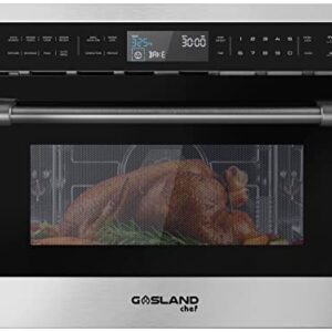 Built In Microwave, GASLAND Chef BMD1602S 24 Inch Built-in Convenction Microwave Oven with 1.6 Cu. Ft Capacity, 1000 Watt, Sensor Cook, Drop Down Door in Stainless Steel