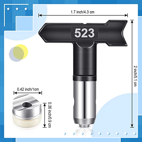 Spray Tips Reversible Spray Tip Airless Spray Nozzles for Airless Paint Spray Guns and Airless Sprayer Spraying Machine (209, 213, 313, 315, 411, 413, 521, 523, 619, 623, 10 Pieces)