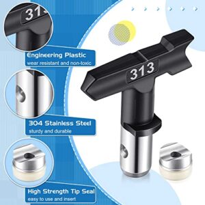 Spray Tips Reversible Spray Tip Airless Spray Nozzles for Airless Paint Spray Guns and Airless Sprayer Spraying Machine (209, 213, 313, 315, 411, 413, 521, 523, 619, 623, 10 Pieces)