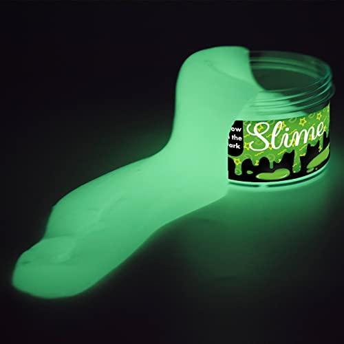 Galaxy Slime Glow in The Dark Clear Slime for Kids Kids Putty Slime 7OZ Galaxy Slime Party Favor One Pack DIY Sludge Slime Toys Stress Relief Toys Educational Game for Girls Boys