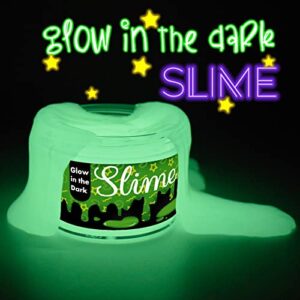 Galaxy Slime Glow in The Dark Clear Slime for Kids Kids Putty Slime 7OZ Galaxy Slime Party Favor One Pack DIY Sludge Slime Toys Stress Relief Toys Educational Game for Girls Boys