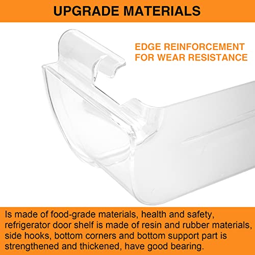 240323002 Refrigerator Door Bin Shelf Compatible with Frigidaire, Replacement Part AP2115742 PS429725 Clear Refrigerator Side Bottom Shelf (2 Pack)