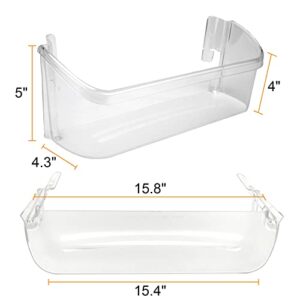 240323002 Refrigerator Door Bin Shelf Compatible with Frigidaire, Replacement Part AP2115742 PS429725 Clear Refrigerator Side Bottom Shelf (2 Pack)