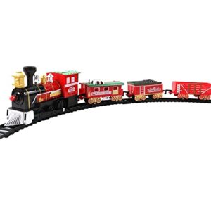 ujikhsd 14 pcs christmas electric train set with sound & light, remote control train toys, cargo cars & tracks, toy train for kids boys 3 4 5 6 7 8 year old surprise gift