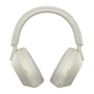 Sony WH-1000XM5 Wireless Noise Canceling Over-Ear Headphones (Silver) with Wireless Headphone Accessory (2 Items)