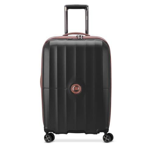 DELSEY Paris St. Tropez Hardside Expandable Luggage with Spinner Wheels, Black, 2-Piece Set (21/28)