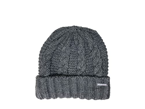 Michael Kors Women's Cable Knit Fleece Lined Beanie (Dark Grey)