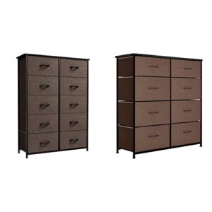 yitahome 10 drawers-fabric storage tower, organizer unit for bedroom (charcoal) dresser, coffee & storage dresser, coffee