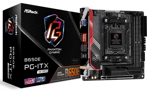 ASRock B650E PG-ITX WiFi AMD Ryzen 7000 Series CPU Compatible (Soket AM5) B650 Mini-ITX Motherboard