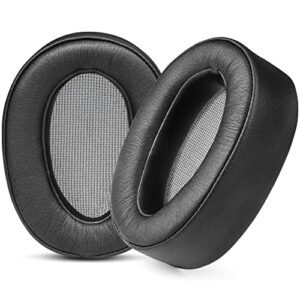 wc thick earpads for sony wh-900n and mdr-100abn headphones by wicked cushions - soft pu leather cushions, luxurious noise isolating memory foam, added thickness | black
