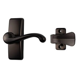 ideal security gl lever handle set for storm doors and screen doors, oil rubbed bronze